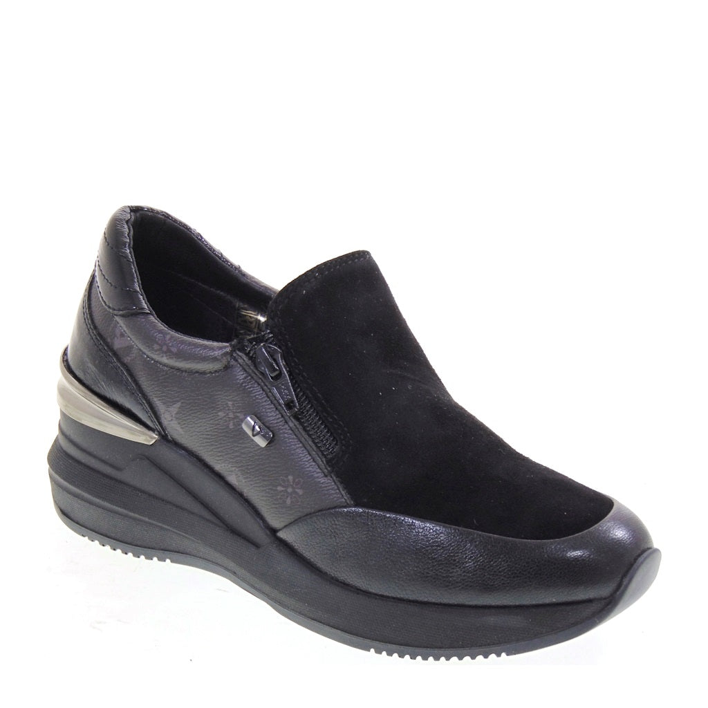 s1_Valleverde_36286_Sneaker_Casual_Donna_Pelle_Camoscio_Nero