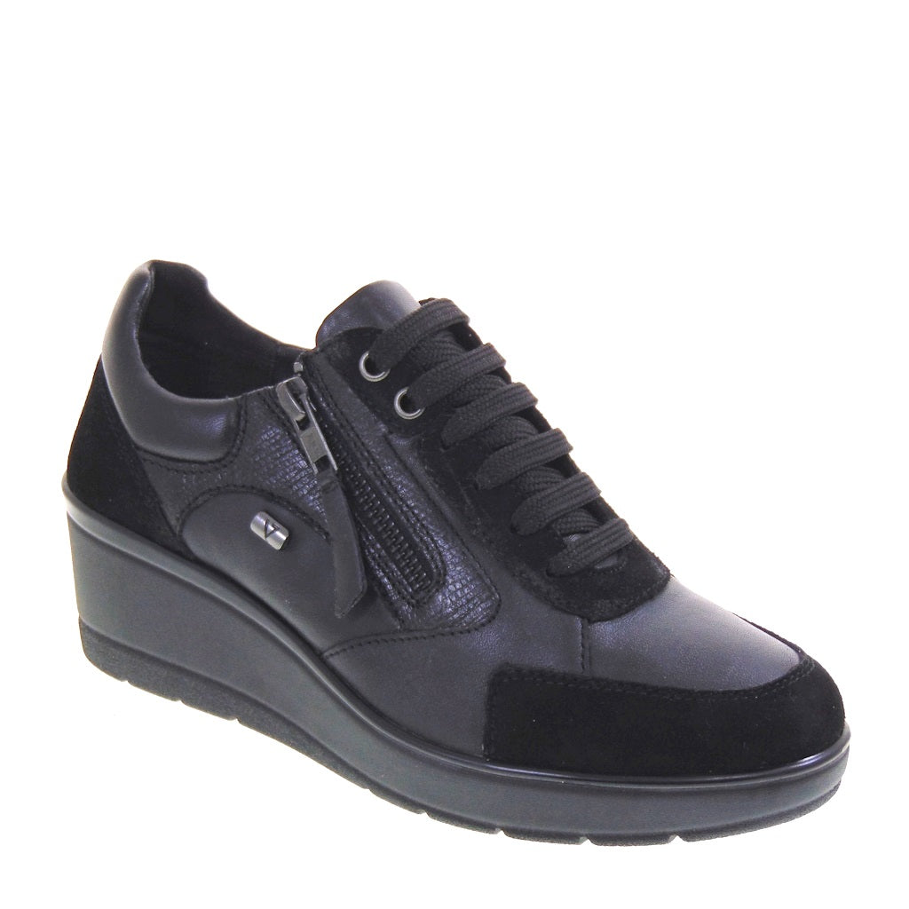 s1_Valleverde_36443_Sneaker_Casual_Donna_Pelle_Nero