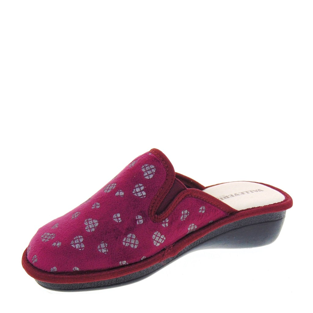 s2_Valleverde_37205_Pantofole_Casa_Camera_Donna_Tessuto_Bourdeaux