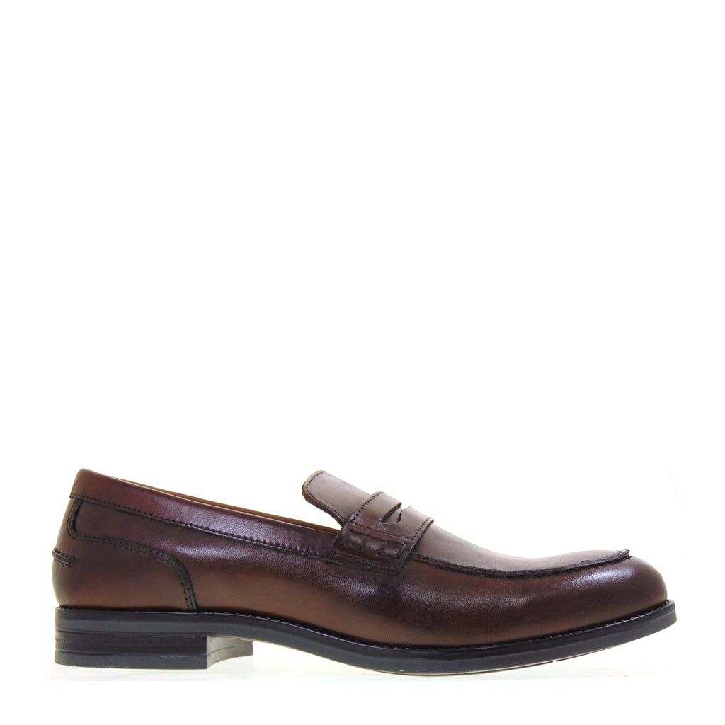 VALLEVERDE 28860 Mocassini Casual Uomo Pelle Testa Moro Tacco Grosso 3Cm Suola Gomma