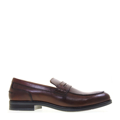 VALLEVERDE 28860 Mocassini Casual Uomo Pelle Testa Moro Tacco Grosso 3Cm Suola Gomma