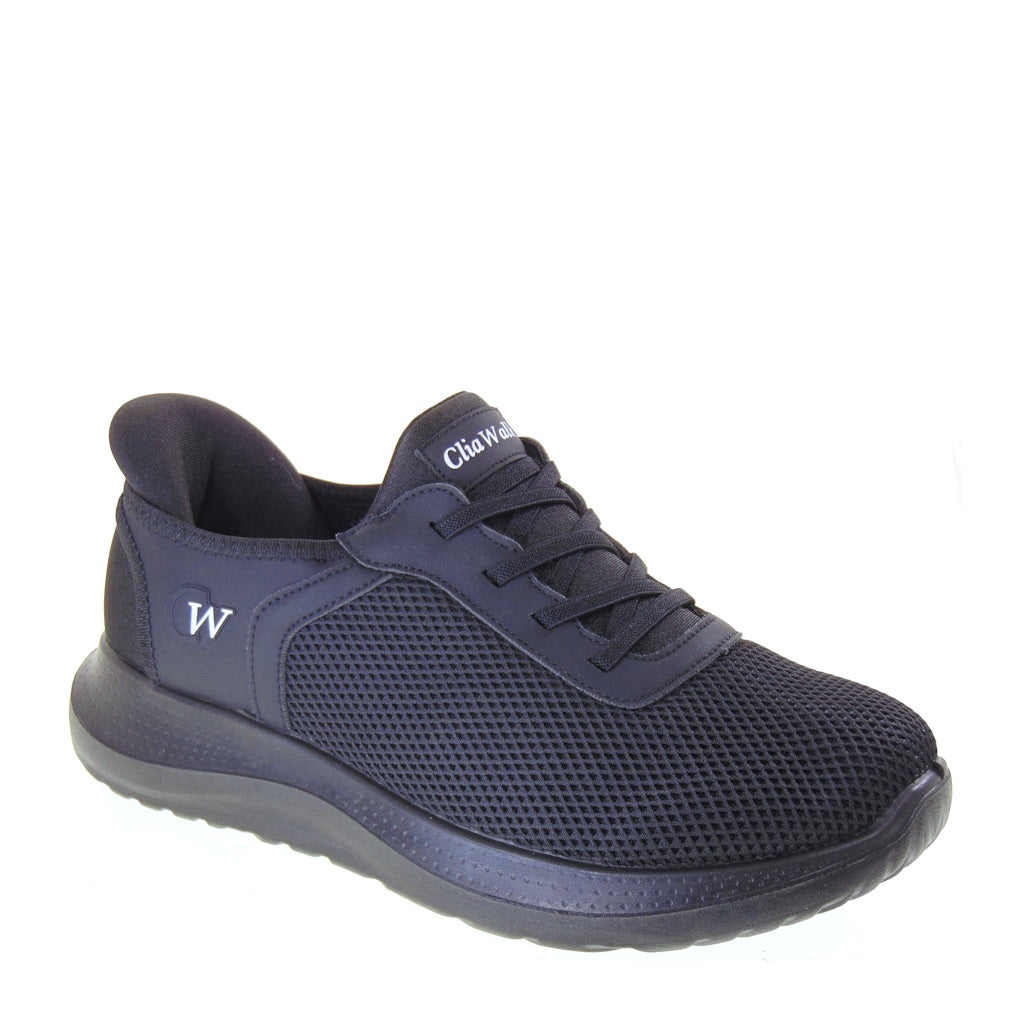 s1_Cliawalk_Easy100_Sneaker_Casual_Uomo_Tela_Nero