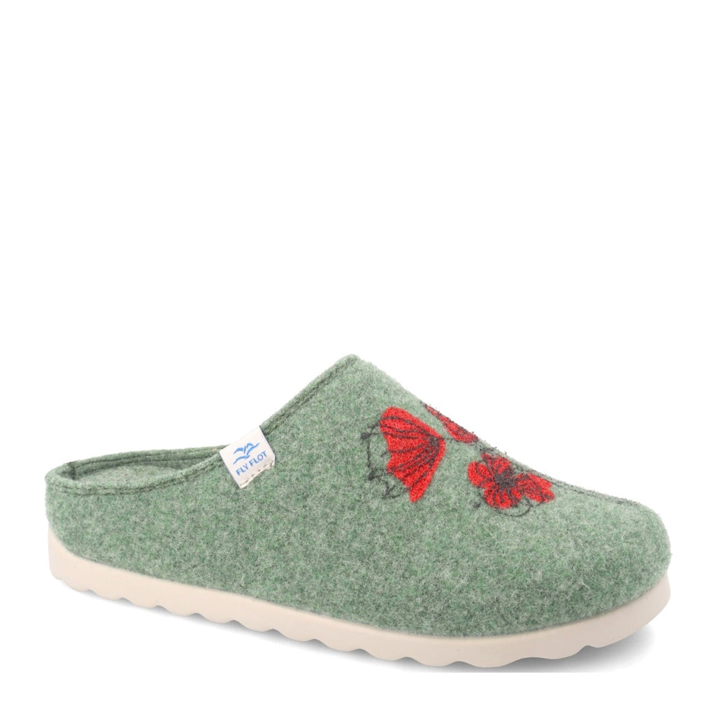 s1_Fly_Flot_B3W83Ez_Pantofole_Casa_Camera_Donna_Lana_Cotta_Verde