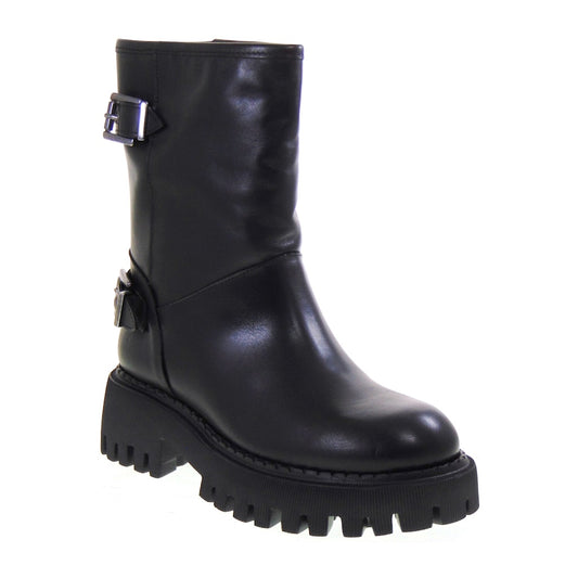 s1_Piranha_306_Stivaletti_Casual_Donna_Pelle_Nero