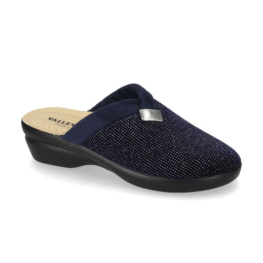 s1_Valleverde_25231_Pantofole_Casa_Camera_Donna_Tessuto_Navy