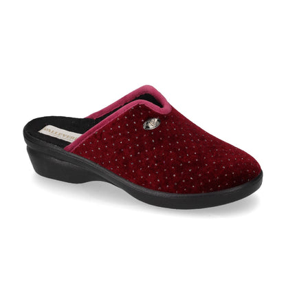 s1_Valleverde_25242_Pantofole_Casa_Camera_Donna_Panno_Bordeaux