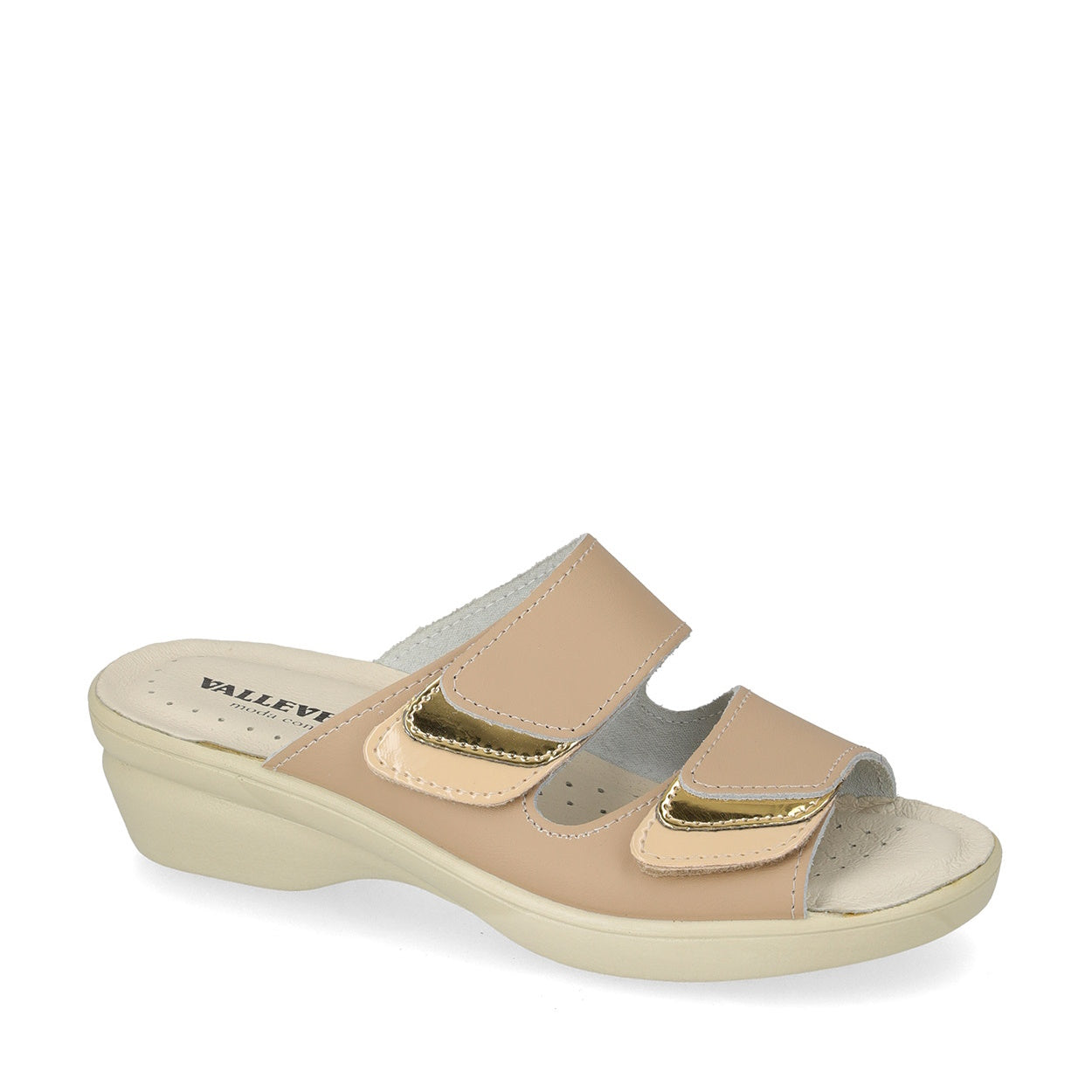 s1_Valleverde_25315_Pantofole_Casa_Camera_Donna_Pelle_Liscia_Beige