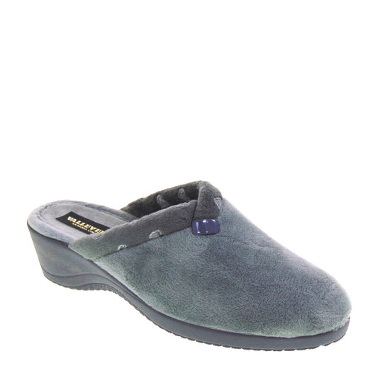 s1_Valleverde_26155_Pantofole_Casa_Camera_Donna_Tessuto_Grigio