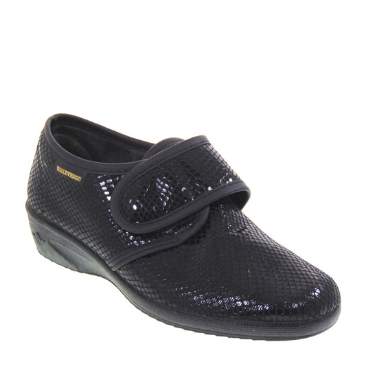 s1_Valleverde_26217_Pantofole_A_Scarpa_Strappi_Donna_Tessuto_Nero