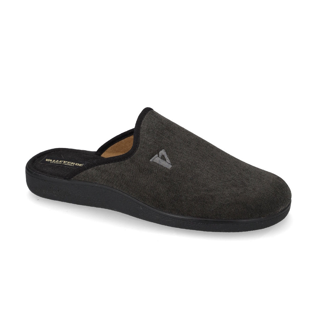 s1_Valleverde_31800_Pantofole_Casa_Camera_Uomo_Panno_Antracite