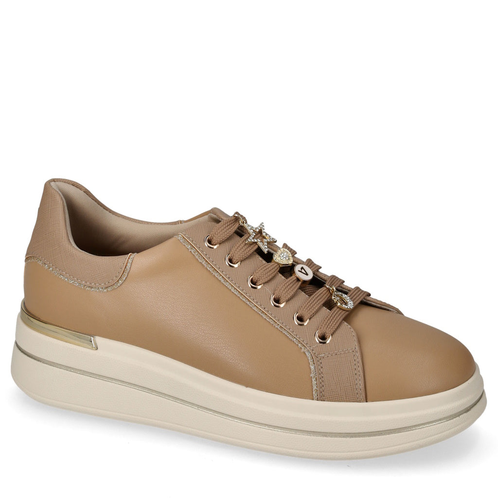 VALLEVERDE 35480A Sneaker Casual Donna Pelle Sintetica  Tacco Zeppa 5Cm Suola Gomma