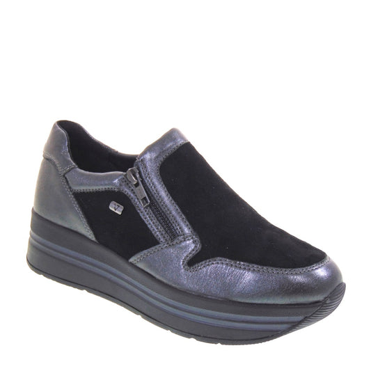 s1_Valleverde_36263_Sneaker_Casual_Donna_Pelle_Camoscio_Acciaio