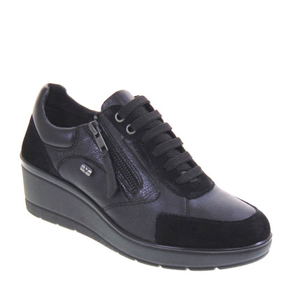 s1_Valleverde_36443_Sneaker_Casual_Donna_Pelle_Nero