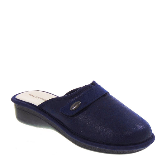 s1_Valleverde_37202A_Pantofole_Casa_Camera_Donna_Panno_Blu
