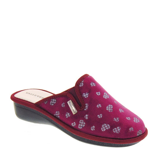 s1_Valleverde_37205_Pantofole_Casa_Camera_Donna_Tessuto_Bourdeaux