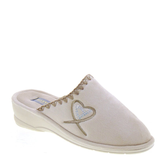 s1_Valleverde_55127_Pantofole_Casa_Camera_Donna_Panno_Beige