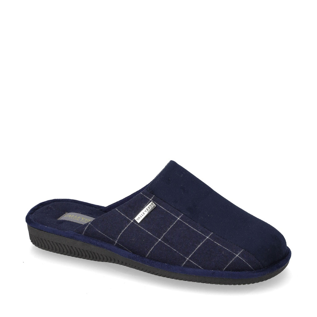 s1_Valleverde_55802_Pantofole_Casa_Camera_Uomo_Panno_Blu