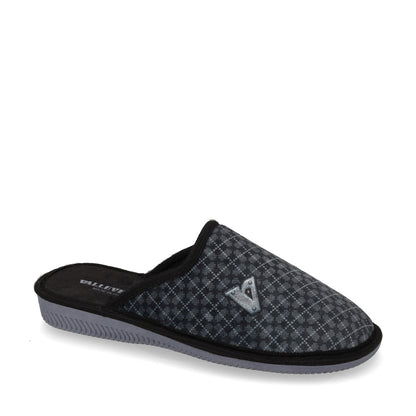s1_Valleverde_55807_Pantofole_Casa_Camera_Uomo_Panno_Nero