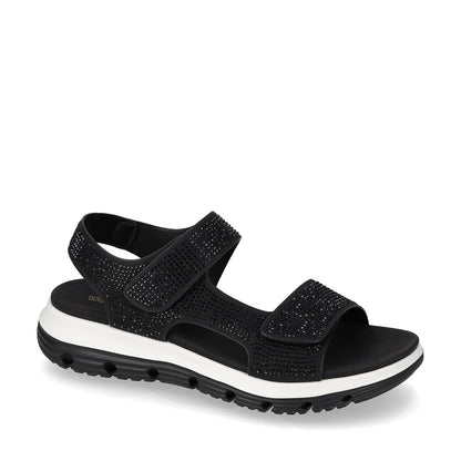 s1_Valleverde_57110_Sandali_Sportivi_Donna_Tela_Nero