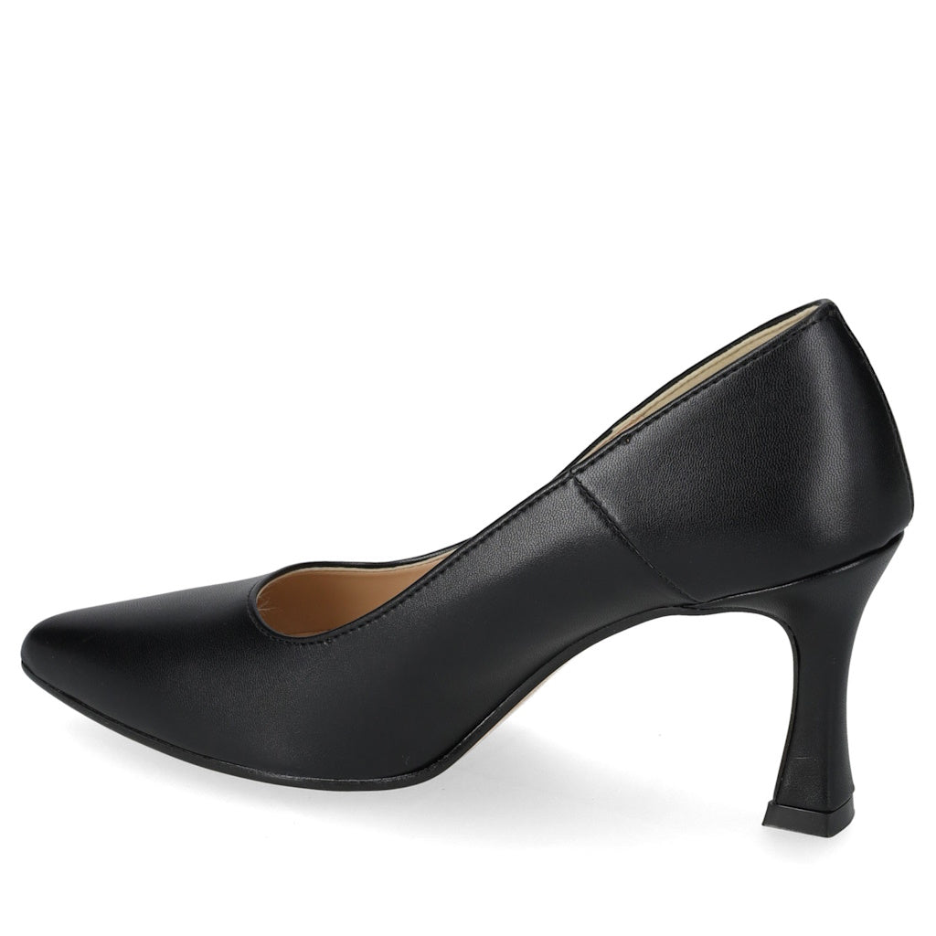 VALLEVERDE 19100A Decollete Cerimonia Donna Pelle Sintetica Nero Tacco Stiletto 8Cm Suola Gomma