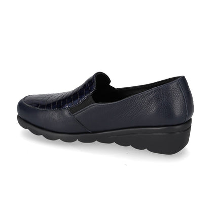 VALLEVERDE VS10301E Mocassini Casual Donna Pelle Vernice  Tacco Zeppa 4Cm Suola Gomma