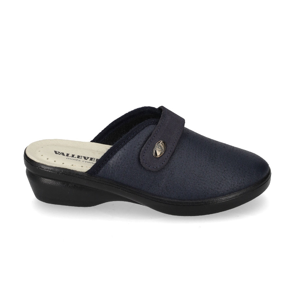 s3_Valleverde_25237_Pantofole_Casa_Camera_Donna_Panno_Blu