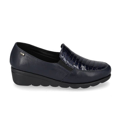 VALLEVERDE VS10301E Mocassini Casual Donna Pelle Vernice  Tacco Zeppa 4Cm Suola Gomma