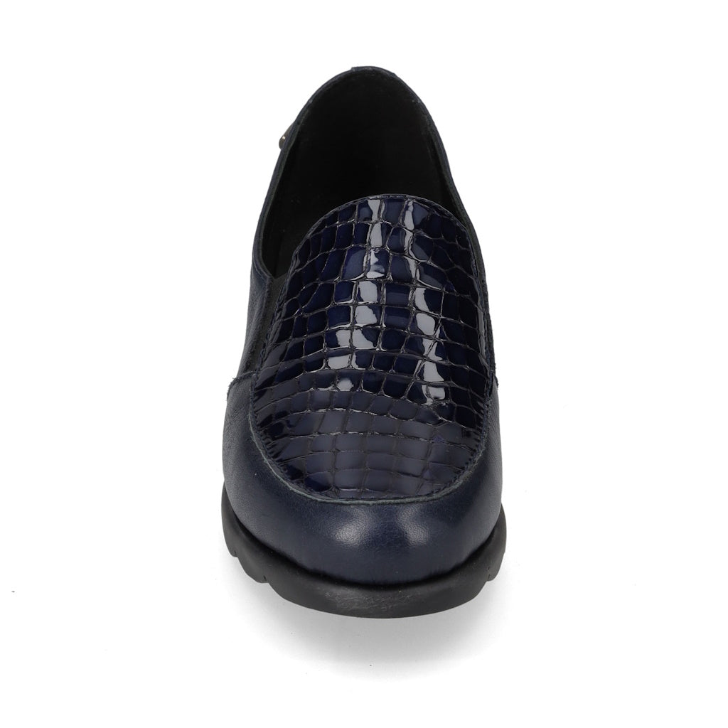 VALLEVERDE VS10301E Mocassini Casual Donna Pelle Vernice  Tacco Zeppa 4Cm Suola Gomma