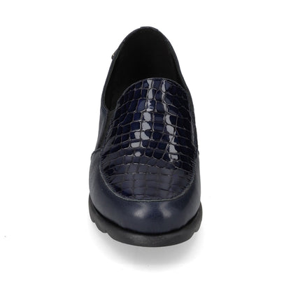 VALLEVERDE VS10301E Mocassini Casual Donna Pelle Vernice  Tacco Zeppa 4Cm Suola Gomma